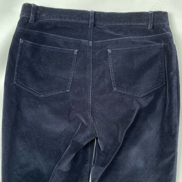 Lafayette 148 New York Women’s Black Blue Velvet Pants Size 8 - Picture 6 of 10